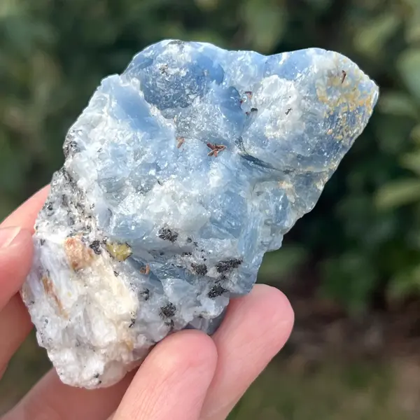 Calcit albastru piatra bruta din Namibia model 14