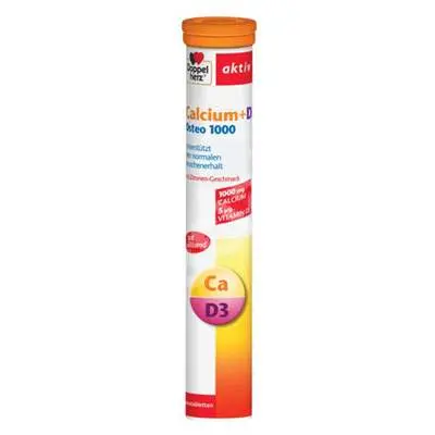 Calciu + D3 Osteo 1000, Doppelherz Aktiv | 15 comprimate efervescente