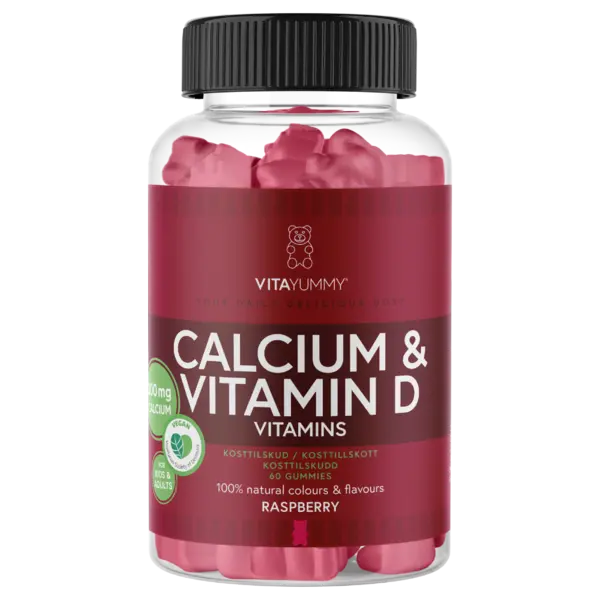 Calciu + Vitamina D ursuleti gumati vegani, 60 jeleuri, Vitayummy