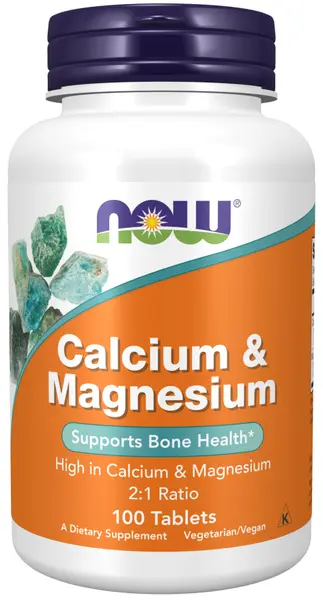 Calcium & Magnesium 2:1, 100 tablete, Now