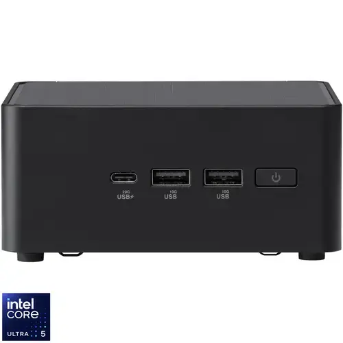 Calculator Barebone Asus NUC 14 Pro RNUC14RVHU500002I cu procesor Intel® Core™ Ultra 5 125H pana la 4.5 GHz, fara RAM, fara stocare, Intel® Arc™ Graphics, No OS, EU cord (Negru)