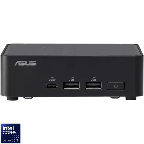 Calculator Barebone Asus NUC 14 Pro RNUC14RVKU700002I cu procesor Intel® Core™ Ultra 7 155H pana la 4.8 GHz, fara RAM, fara stocare, Intel® Arc™ Graphics, No OS, EU cord (Negru)
