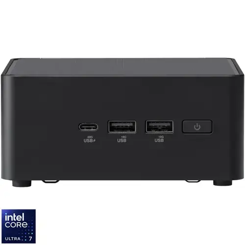 Calculator Barebone Mini PC Asus NUC 14 Pro RNUC14RVHU700000I cu procesor Intel® Core™ Ultra 7 155H pana la 4.8 GHz, fara RAM, fara stocare, Intel® Arc™ graphics, No OS (Negru)