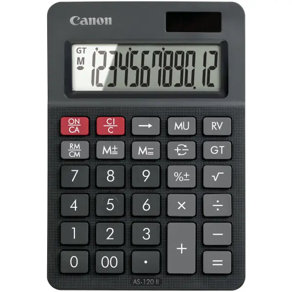 Calculator Birou Canon AS-120 II, Negru CANAS120IIDBL
