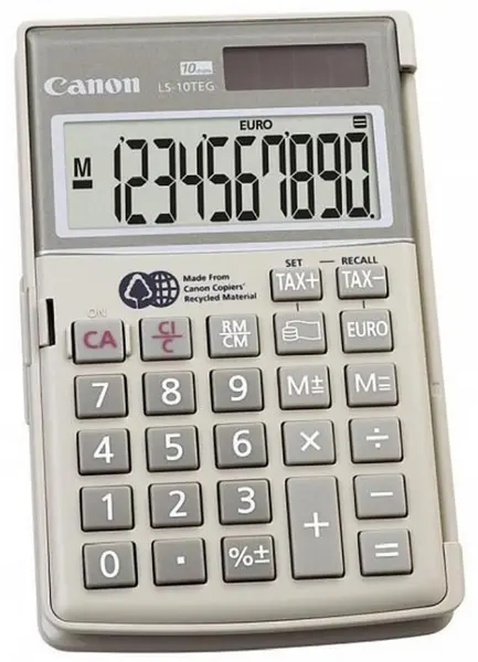 Calculator Canon - LS10TEGDBL, 10 cifre, gri deschis