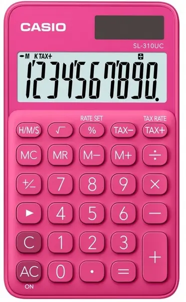 Calculator Casio - SL-310UC de buzunar, 10 dgt, ciclamen