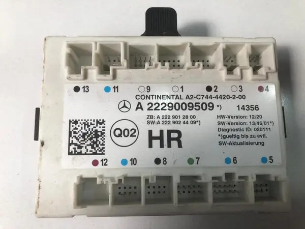 Calculator confort dreapta spate a2229009509 Mercedes S-Class (2014->) [W222]