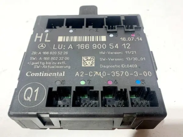 Calculator confort stanga spate A1669005412 Mercedes ML (06.2011-> [w166]