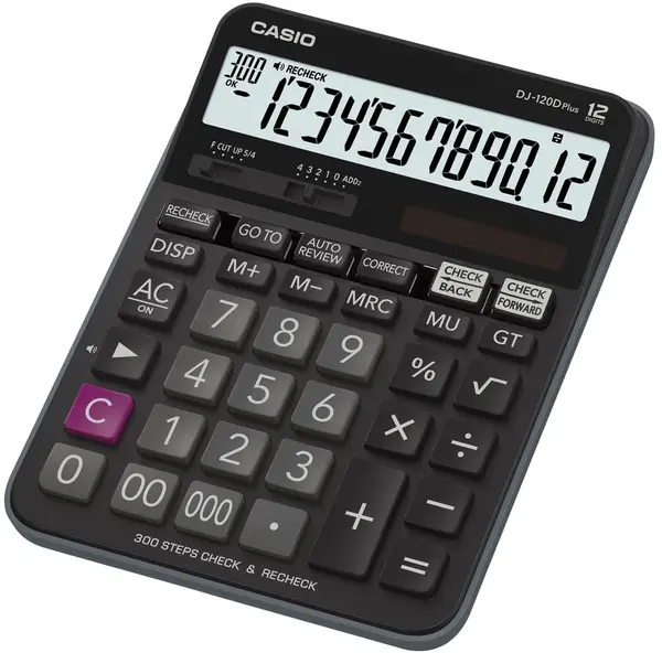 Calculator de birou 12 digits Casio DJ-120D negru Calculator de birou 12 digits Casio DJ-120D negru