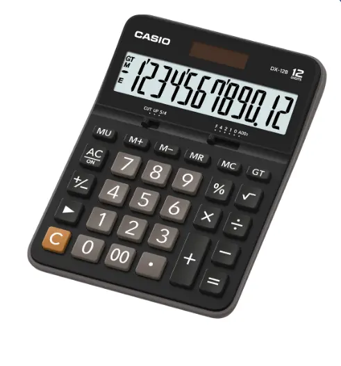 Calculator de birou Casio DX-12B 12 digiti negru Calculator de birou Casio DX-12B 12 digiti negru