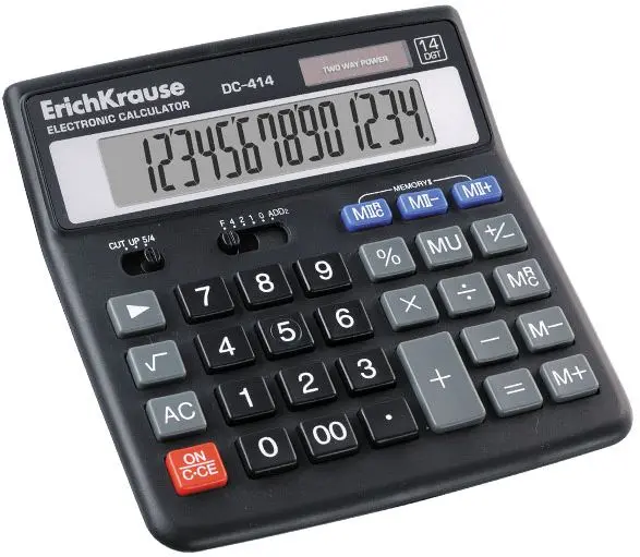 Calculator de birou Erich Krause - DC-414, Afisaj cu 14 cifre