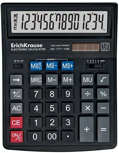 Calculator de birou Erich Krause - DC777 12N, Afisaj cu 12 cifre
