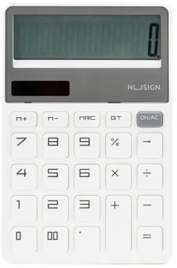Calculator Deli NuSign - ENS042, 12 dgt, alb