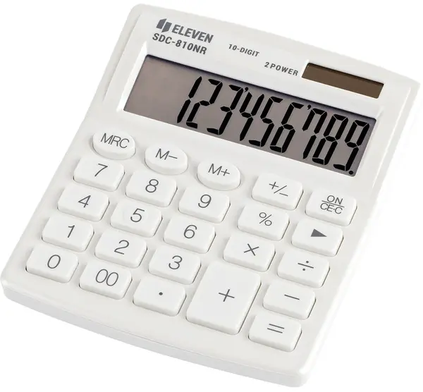Calculator Eleven - SDC-810NRWHE, 10 cifre, alb