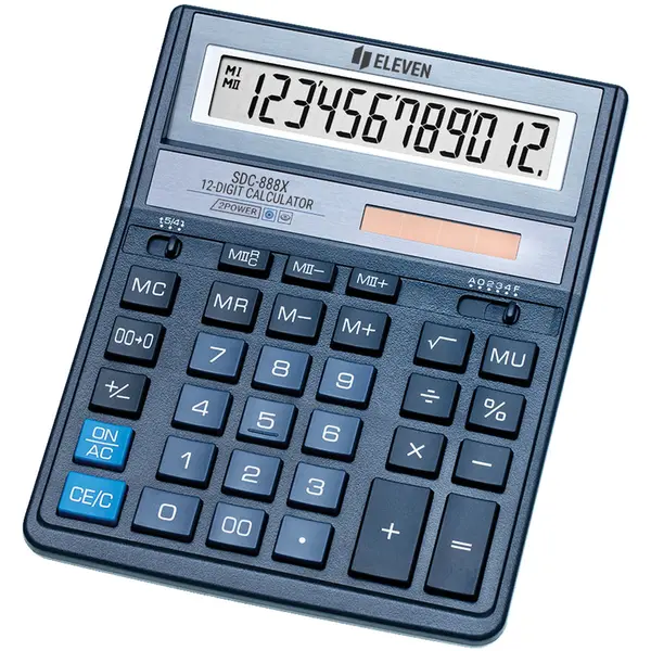 Calculator Eleven - SDC-888XBL, 12 cifre, albastru