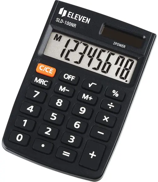 Calculator Eleven - SLD-100NR, de buzunar, 8 cifre, negru
