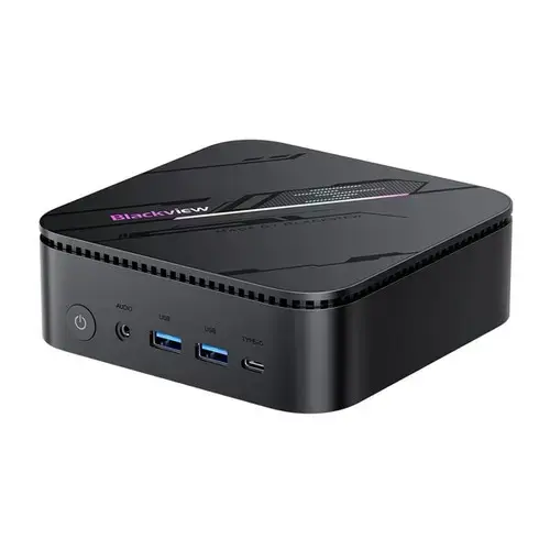 Calculator Mini PC Blackview MP100 Pro, Procesor Ryzen 5 7430U, 2.3GHz-4.3GHz, 16MB L3, 16GB RAM, 512GB SSD, Windows 11 Pro (Negru)
