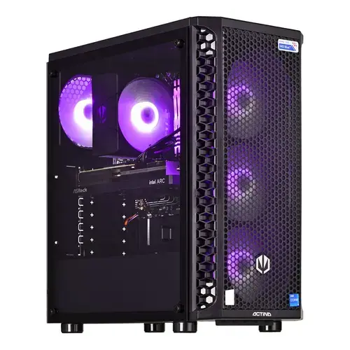 Calculator Sistem PC Gaming Actina KOMAAAGIP1437 Mid Tower, Procesor AMD Ryzen 7 5700X, 8 cores, 3.4GHz, 32MB L3, 32GB DDR4, 1TB SSD, AMD Radeon RX 7800 XT 16GB, Wi-Fi 5, No OS