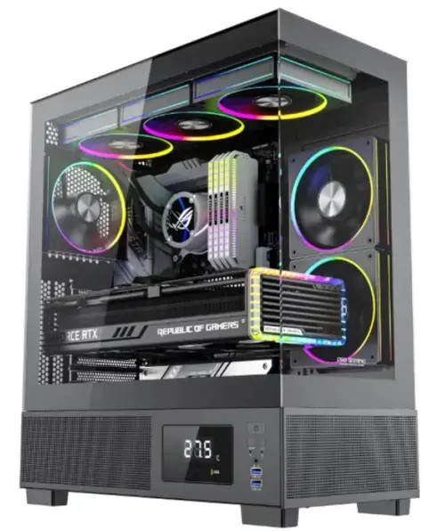 Calculator Sistem PC Gaming OptimX Prime Kian, AMD Ryzen 5 5600X 3.70 - 4.60GHz, 16GB DDR4, 512GB SSD, Radeon RX 580 8GB, Windows 11 Pro