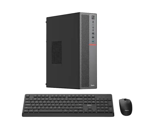 Calculator Sistem PC OptimX T5 SFF cu procesor Intel Core i5-9400, 8GB DDR4, 256GB SSD, Win11 Pro + kit tastatura si mouse OptimX fara fir