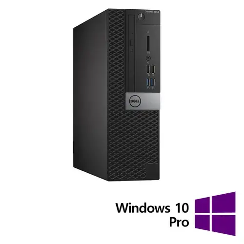 Calculator Sistem PC Refurbished DELL OptiPlex 5050 SFF, Intel Core i5-7500 3.40GHz, 8GB DDR4, 256GB SSD + Windows 10 Pro
