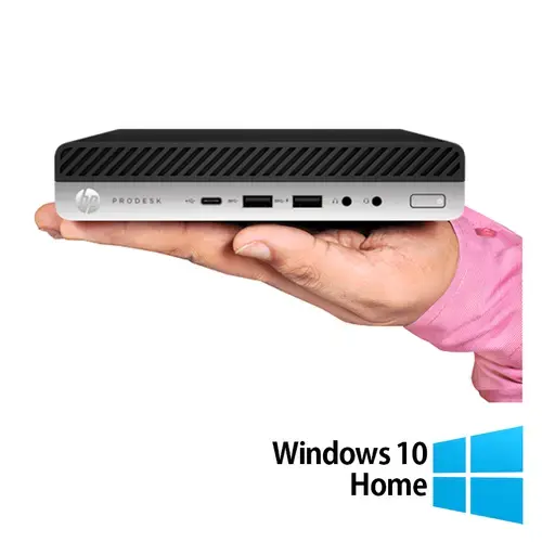 Calculator Sistem PC Refurbished HP EliteDesk 800 G3 Mini PC, Intel Core i7-7700T 2.90GHz, 8GB DDR4, 256GB SSD + Windows 10 Home