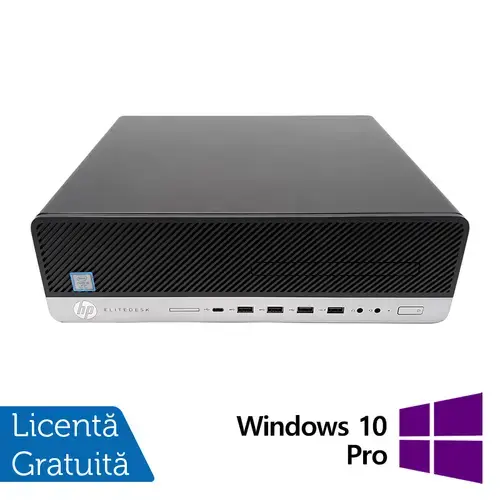 Calculator Sistem PC Refurbished HP EliteDesk 800 G5 SFF, Intel Core i5-9500 3.00-4.40GHz, 8GB DDR4, 256GB SSD + Windows 10 Pro