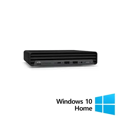 Calculator Sistem PC Refurbished HP ProDesk 400 G6 Mini, Intel Core i5-10500T 2.30 - 3.80GHz, 8GB DDR4, 256GB SSD + Windows 10 Home
