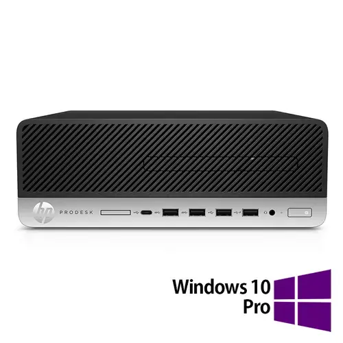 Calculator Sistem PC Refurbished HP ProDesk 600 G3 SFF, Intel Core i5-6500 3.20GHz, 8GB DDR4, 256GB SSD + Windows 10 Pro