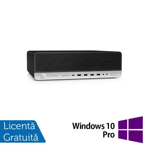 Calculator Sistem PC Refurbished HP ProDesk 800 G3 SFF, Intel Core i5-7500 3.40-3.80GHz, 8GB DDR4, 256GB SSD + Windows 10 Pro