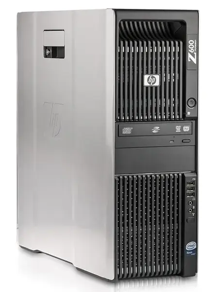 Calculator Sistem PC Refurbished HP Z600, 1 x Intel Xeon Quad Core E5520 2.26GHz-2.53GHz, 8GB DDR3 ECC, 500GB SATA, DVD-ROM, Placa video AMD FirePro W2100/2GB