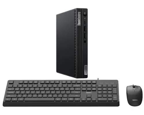 Calculator Sistem PC Refurbished Lenovo ThinkCentre M70q G2, Intel Pentium Gold G6405T 3.50GHz, 8GB DDR4, 256GB SSD NVMe + cadou tastatura si mouse OptimX Pro KM500