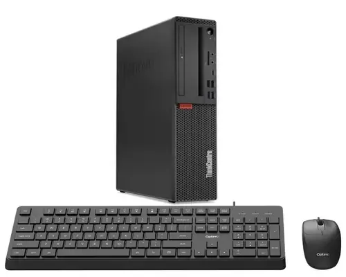 Calculator Sistem PC Refurbished Lenovo ThinkCentre M720s SFF, Intel Pentium Gold G5600 3.90GHz, 8GB DDR4, 256GB SSD NVMe + Windows 11 Home + cadou tastatura si mouse OptimX Pro KM500
