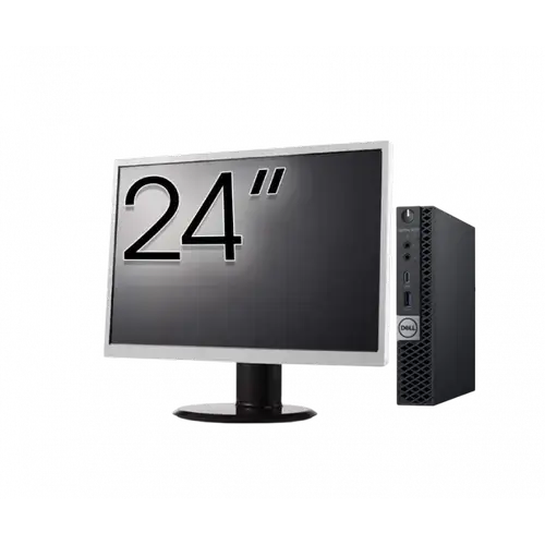 Calculator Sistem PC Refurbished Pachet Calculator refurbished DELL OptiPlex 5060 Mini PC, Intel Core i5-8500T 2.10-3.50GHz, 8GB DDR4, 256GB SSD + Monitor 24"
