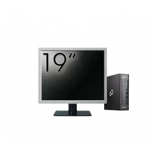 Calculator Sistem PC Refurbished Pachet Calculator refurbished Fujitsu Esprimo Q958 Mini PC, Intel Core i5-9500 3.00 - 4.40GHz, 8GB DDR4, 256GB SSD + Monitor 19"