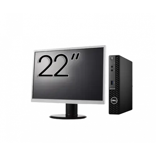 Calculator Sistem PC Refurbished Pachet Calculator refurbished DELL OptiPlex 3090 Mini PC, Intel Core i3-10105T 3.00 - 3.90GHz, 8GB DDR4, 256GB SSD + Monitor 22"