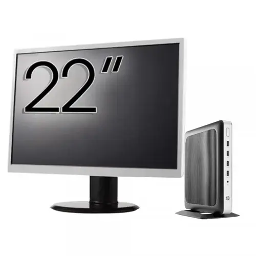 Calculator Sistem PC Refurbished Pachet PC refurbished HP T630 Thin Client, AMD GX-420GI 2.00GHz, 8GB DDR4, 128GB SSD + Monitor 22"