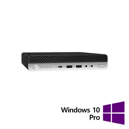 Calculator Sistem PC RefurbishedHP EliteDesk 800 G3 Mini PC, Intel Core i5-6500T 2.50GHz, 16GB DDR4, 256GB SSD + Windows 10 Pro