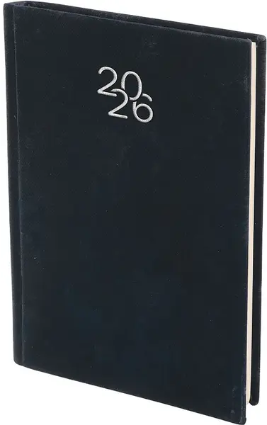 Calendar-caiet Spree - Velur, negru, 168 de foi, 2026