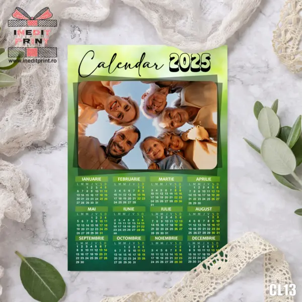 Calendar magnetic personalizat cu poza CL13 A4 - 297x210mm