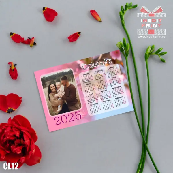 Calendar magnetic personalizat cu poza si text CL12 A4 - 297x210mm