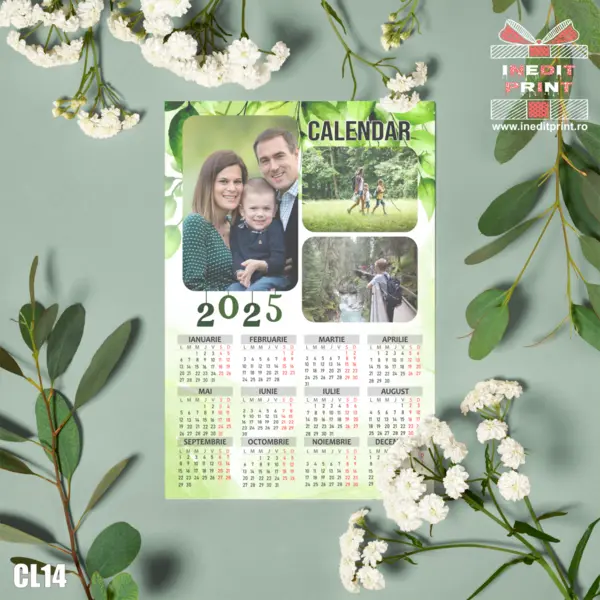 Calendar magnetic personalizat cu poza si text CL14 A4 - 297x210mm