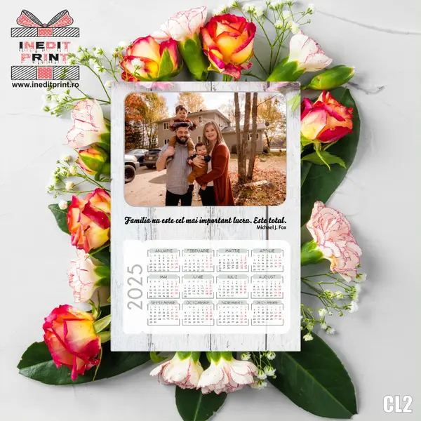 Calendar magnetic personalizat cu poza si text CL2 A4 - 297x210mm