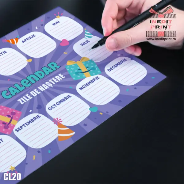 Calendar magnetic Zile de nastere - CL20