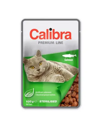 CALIBRA Cat Premium Line Sterilised Salmon 100 g hrana pentru pisici adulte sterilizate, cu somon