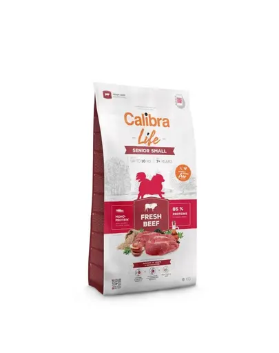 CALIBRA Dog Life Senior Small Fresh Beef hrană uscată cu carne de vită pentru câini vârstnici de talie mică 6 kg