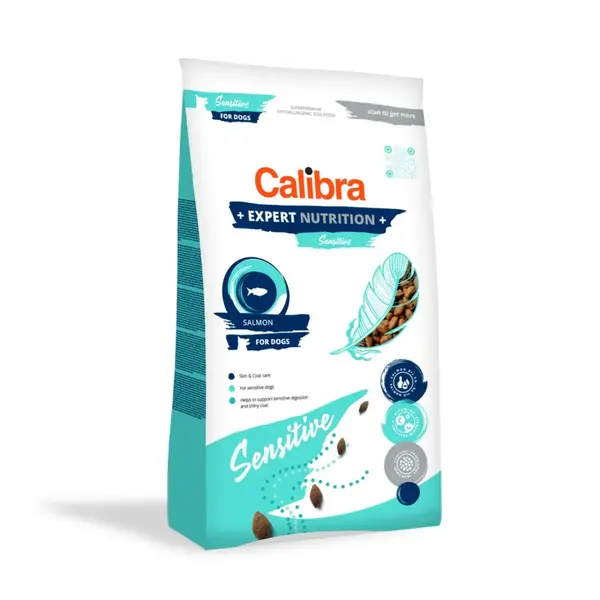 CALIBRA Expert Nutrition Sensitive, XS-XL, Somon, hrană uscată câini, sistem digestiv, piele & blană, 2kg