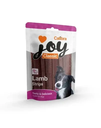 CALIBRA Joy Dog Classic Lamb Strips 80 g benzi semi-umede cu miel, pentru câini