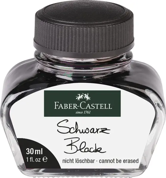 Calimara cerneala Faber-Castell neagra 30 ml Calimara cerneala Faber-Castell neagra 30 ml