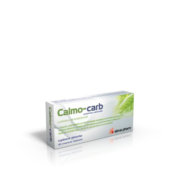 Calmo-carb, 2 blistere x 10 comprimate masticabile, Slavia Pharm